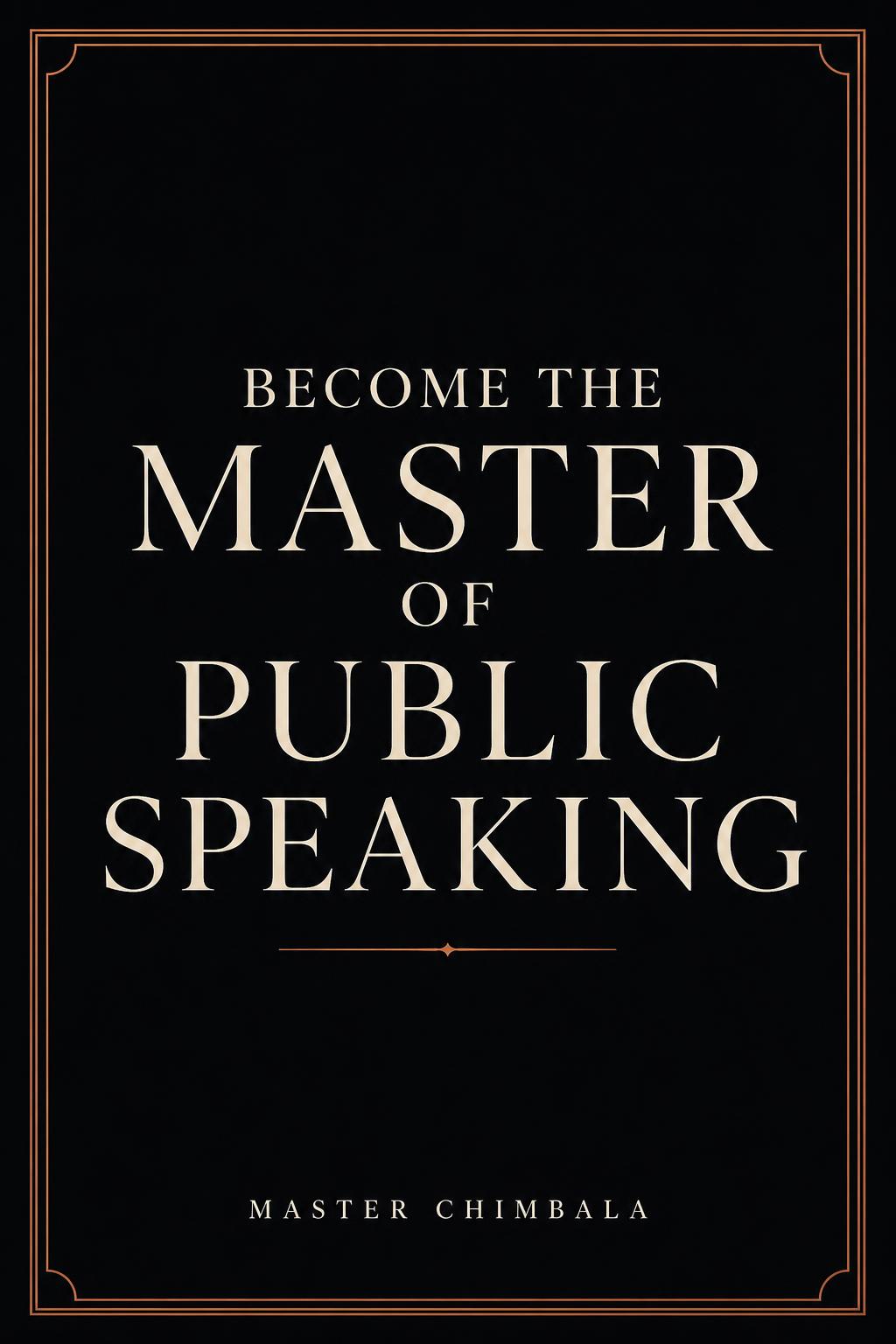 Cover of Become the Master of Public Speaking